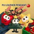 thumbnail image 4 of Wweixi 3Pec,Key Hook, -Shaped Leather With Keyring, Scratch-Resistant, For Wallets, Keys, Bags, Pets Christmas tree, 4 of 6