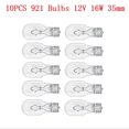 thumbnail image 2 of Ruibeauty 10Pcs 921 High Level Brake Light Bulb 955 Capless Wedge Car Bulbs 12v 16w 35mm, 2 of 4