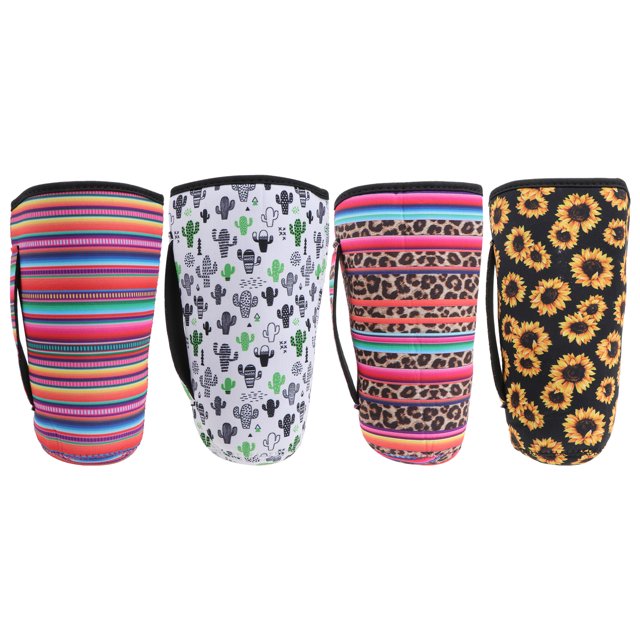 Shisuyan 4Pcs Neoprene Thermal Cup Sleeves Practical Vehicle-mounted Bottle Covers