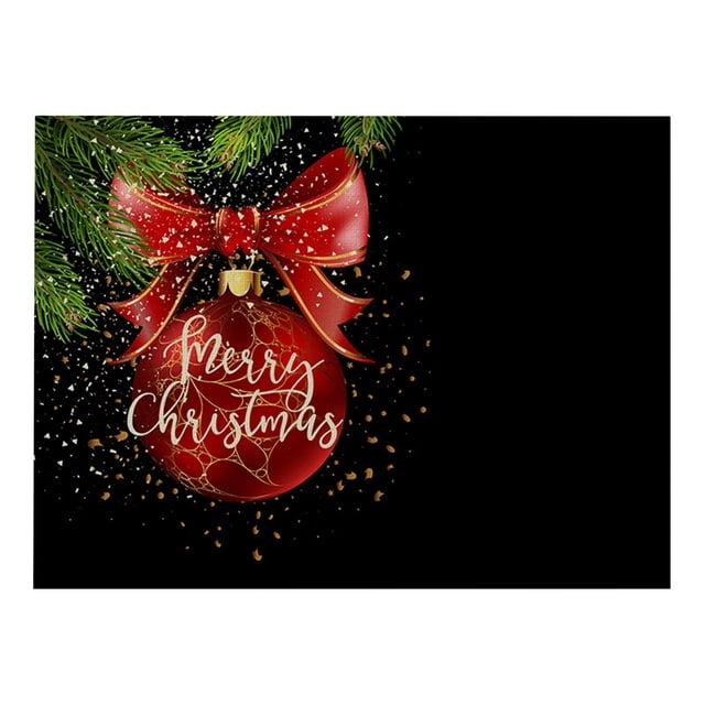 Kitchen Placemat Christmas Table Placemats Christmas Rustic Vintage Washable Table Mats, Kitchen Placemat