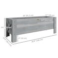 thumbnail image 3 of Outsunny 3.3 x 1.2 x 1.2 ft Garden Raised Bed Planter Grow Containers, 3 of 10