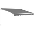 thumbnail image 1 of Outsunny 10' x 8' Electric Retractable Awning w/ Remote Controller, Grey, 1 of 10