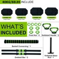 thumbnail image 2 of YUSAZENS 88LB Polygonal Sand Filled Four In One Dumbbell Adjustable Kettlebell Combo Home Strength Training Gear Green, 2 of 8