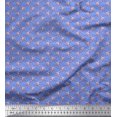 thumbnail image 1 of Soimoi Georgette Viscose Fabric Leaves & Rose Small Print Fabric by Yard 42 Inch Wide, 1 of 3