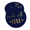 thumbnail image 1 of Inkdotpot Pack Of 100 Made With Love Text Favor Paper Tags Craft Real Gold Foil Hang Tags, 1 of 6