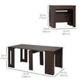 thumbnail image 3 of HOMCOM Folding Dining Table, Kitchen Table for Small Spaces Brown, 3 of 10