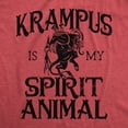 thumbnail image 2 of Mens Krampus Is My Spirit Animal T Shirt Funny Xmas Saint Nicholas Folklore Tee for Guys (Heather Red - KRAMPUS) - S, 2 of 3
