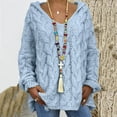 thumbnail image 1 of EGNMCR Cardigans pour Femmes, Pulls pour Femmes Mode Ample Grande Taille Couleur Capuche Manches Longues Hauts Chandail Femmes, 1 of 8