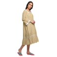 thumbnail image 2 of Moomaya Robe de Nuit en Coton à Manches Longues à Encolure Carrée Imprimée pour Femmes, 2 of 6