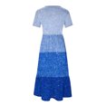 thumbnail image 4 of FAIWAD Robes Maxi d'Été pour Femmes à Manches Courtes à Paillettes Colorblock 2024 Vacances Tendance Fluides avec Poches Robe, 4 of 5