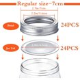 thumbnail image 2 of 48 Pcs/24 Set Canning Lids and Rings, 70MM Regular Mouth Mason Jar Lids and Bands Leakproof Split Type Canning Jar Caps with Silicone Seals Rings, 2 of 6