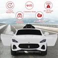 thumbnail image 4 of Gymax 12V Kids Ride On Car Maserati GranCabrio Licensed w/ Remote Control& Lights White, 4 of 10