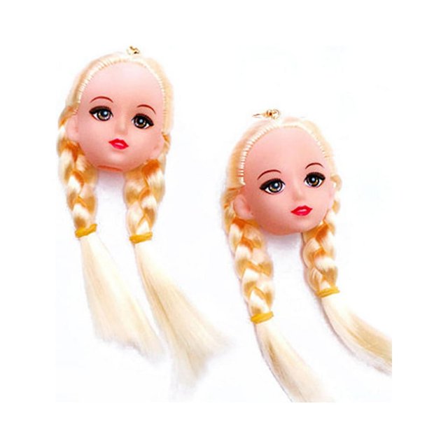 Simple PVC pour Poupée pour Tête Forme Tempérament Boucles d'Oreilles Courtes Étudiant pour Frais