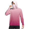 thumbnail image 2 of Pisexur Sun Protection Clothing Men UPF 50 Long Sleeve Shirt Men Printing Summer Sunscreen Is Breathable Long Sleeve With A Mask Hooded Blouse Hot Pink,M, 2 of 7