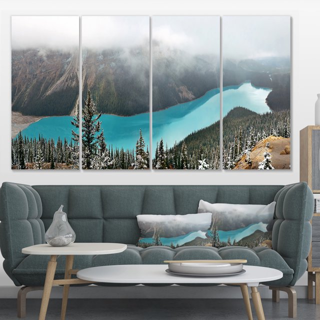 Magnifique Panorama de Lac Petyo - Toile d'Art de Paysage