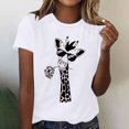 thumbnail image 4 of Birdeem Women Girls Plus Size Print Tees Short Sleeve Round Neck T Shirt Blouse Tops, 4 of 6