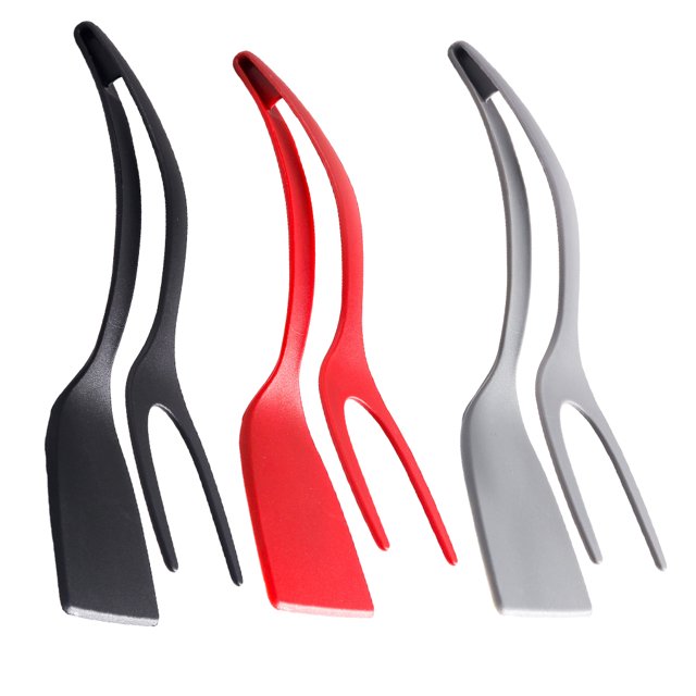 VONKY Pinces à Œufs Frits Polyvalent Large Application Faite avec Nylon Rouge Facile 1Set