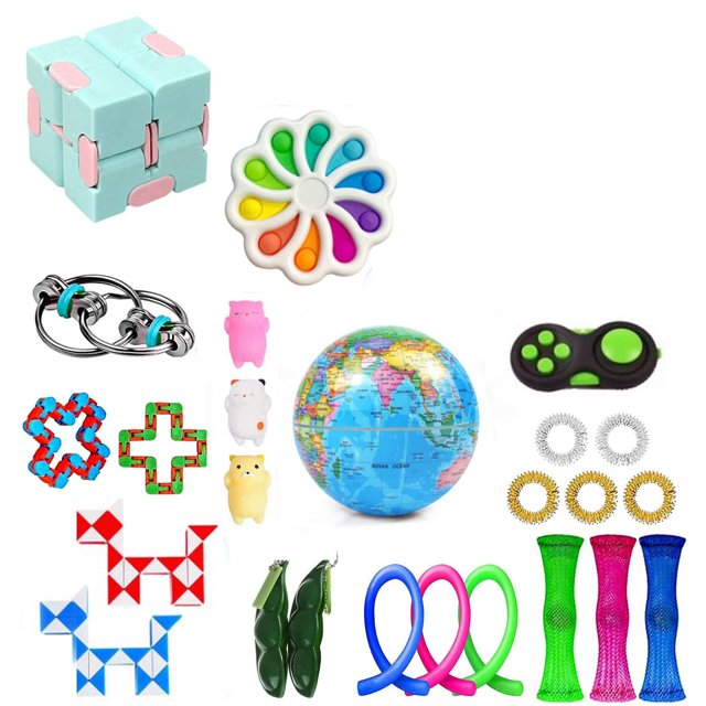 Honganda Silicone Decompression Toy Kit, Press Type Stress Relief Toys Set