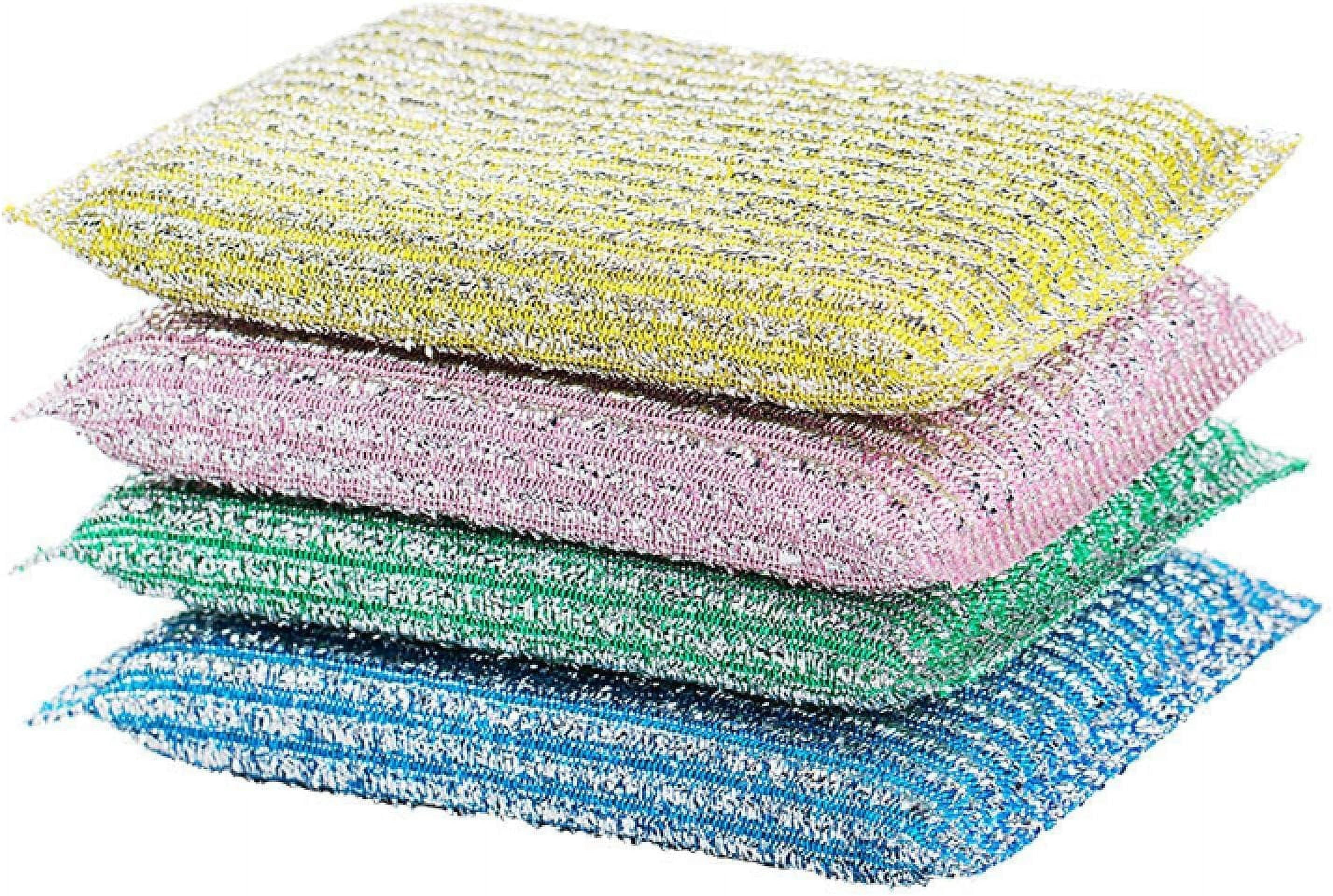 Zhuge 12 pcs Multi-Color Kitchen Sponge Scrubber, Heavy Duty Metallic Sink, Pot, Dish Washing Scrubber Non-Scratch, Non-Metal, Kosher Sponge,