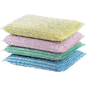 Zhuge 12 pcs Multi-Color Kitchen Sponge Scrubber, Heavy Duty Metallic Sink, Pot, Dish Washing Scrubber Non-Scratch, Non-Metal, Kosher Sponge,