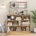 thumbnail image 3 of Patiojoy Wood Storage Cube Bookcase 3 Tier 8 Cube Open Shelf Storage Cabinet with Anti-Toppling Devices Multipurpose Bookshelf Burlywood, 3 of 9