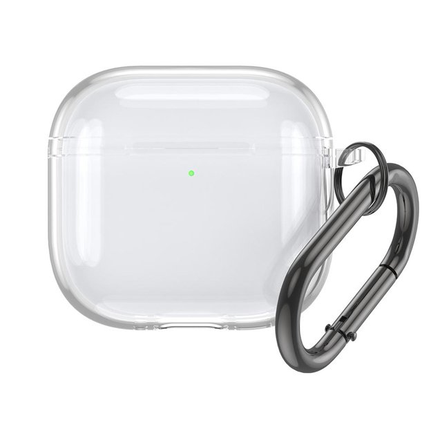 Clear Protective AirPods Case - TPU Cover with Buckle for 4th Gen