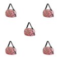 thumbnail image 1 of kurtrusly Sac de Rangement Réutilisable Pliable Écologique et Polyvalent Sac de Magasinage Imperméable en Polyester pour Voyage Sac de Plage Sac à Main Rose camouflage 5Ensemble, 1 of 6