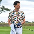 thumbnail image 3 of Lsque Motif Papillons Volants Colorés Chemises de Golf pour Hommes Séchage Rapide Imprimé Évacuation de l'Humidité Performance Polo à Manches Courtes-4TG, 3 of 6