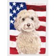 thumbnail image 1 of Carolines Treasures BB9375GF Champagne Cockapoo Patriotic Flag - Garden Size, 1 of 1
