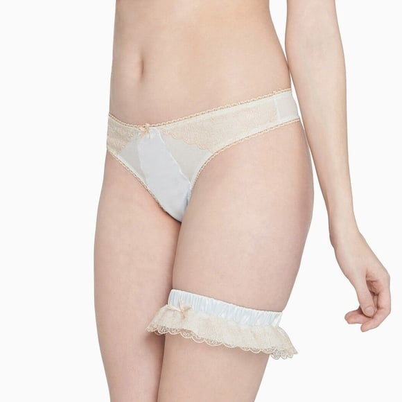 BLUSH LINGERIE Dream of Blue CHERISH Wedding Garter Lace Floral ONE SIZE