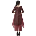 thumbnail image 4 of Moomaya Kurti Asymétrique avec Ensemble Pantalon Femmes Chanderi Imprimé Tenue de Fête Vêtements, 4 of 6