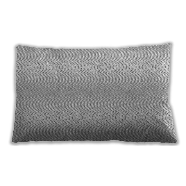 Ahgly Company Patterned Indoor Rectangular Platinum Gray Lumbar Throw Pillow, 13 inch by 19 inch