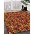 thumbnail image 3 of Ahgly Company Tapis Rond Lavable en Machine Intérieur Transitionnel Rouge Tomate, 4 Pieds Rond, 3 of 7