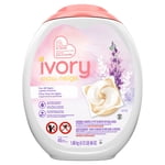 Ivory Snow Laundry Detergent Pacs, Lightly Scented, Lavender, HE Compatible, 45