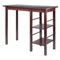 thumbnail image 1 of Egan Breakfast table with 2 side shelves in Walnut finish - 94144, 1 of 9