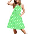 thumbnail image 2 of LOVZFMLL 2-12 Years Girls' Summer Casual Sleeveless Round Neck Button With Pockets Dress, 2 of 6