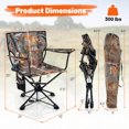 thumbnail image 3 of Goplus 360° Swivel Hunting Chair with Mesh Cup Holder & Storage Pockets Cozy Backrest Camo, 3 of 10