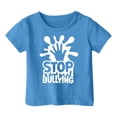 thumbnail image 4 of MEZZALL T-Shirt Imprimé Respirant Décontracté de Mode pour Filles, T-Shirts Graphiques, Hauts, Bleu, 4-5 Ans, 4 of 4