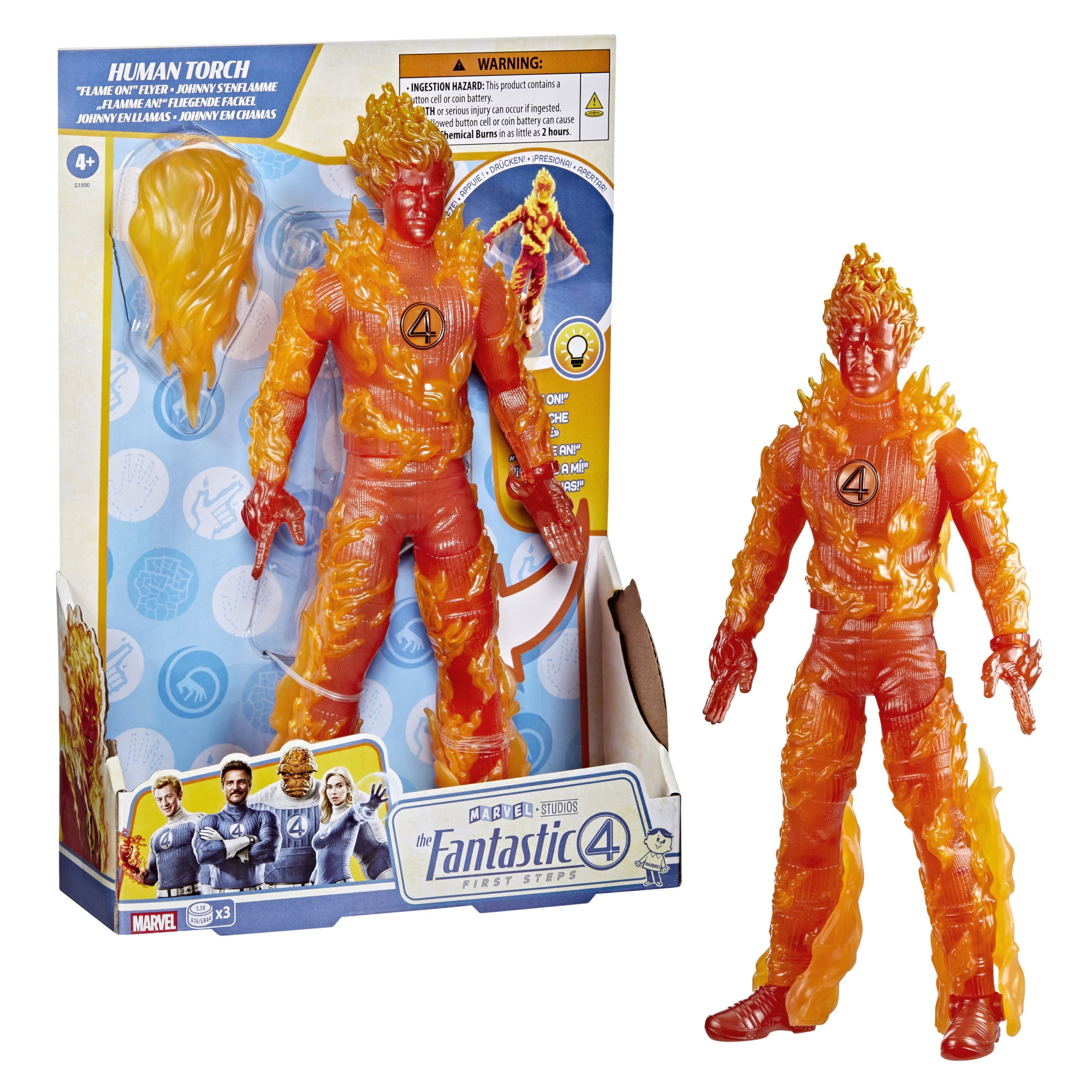 Marvel Studios The Fantastic Four: First Steps Human Torch Flame-On Flyer Action Figure