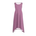 thumbnail image 5 of Liquidation d'Été 2025! Robe Grande Taille pour Femmes, Liquidation d'Été pour Femmes, Robes Sans Manches à Col Rond avec Cordon de Serrage, Robe Décontractée à Volants en Ligne A Mini, 5 of 5