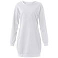 thumbnail image 4 of Kcodviy Ladies Loose Long Sleeve Bleached Sweatshirt Women Pocket Solid Color Long Womens Hoodies Pullover Sweater, 4 of 4