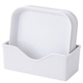 thumbnail image 2 of 9pcs/Set Square Toasted Bone Dish Square Snack Plate Serving Dish Nut Plate Kitchen Serving Dish Cake Tray for Home Kitchen Restaurant, 2 of 9