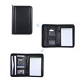 thumbnail image 3 of Portable Professional Business Portfolio Padfolio Folder Document Case Organizer A5 PU Leather Zippered Closure with Calculator Card Holder Memo Note Writing Pad, 3 of 7