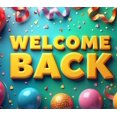 thumbnail image 4 of Welcome Back Banner Gradient Heart Stars Party Decoration Background Backdrop for Office Classroom Event Photography Celebration Decors, 4 of 4