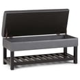 thumbnail image 2 of Trent Home 44 " W Storage Ottoman Bench in Stone Gray Faux Leather, 2 of 6