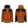 thumbnail image 2 of RXIRUCGD USB Intelligent Constant Temperature Heated Windproof Plus Size Coat For Men And Women Winter 4 Heated Jacket Coat( Brown, Size:L ), 2 of 3