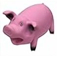 thumbnail image 3 of DoggyChewy Latex Smiling Pig Design Dog Toy (Pink), 3 of 4