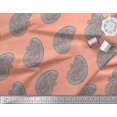 thumbnail image 3 of Soimoi Moss Georgette Fabric Paisley Block Fabric Prints by Yard 42 Inch Wide, 3 of 3