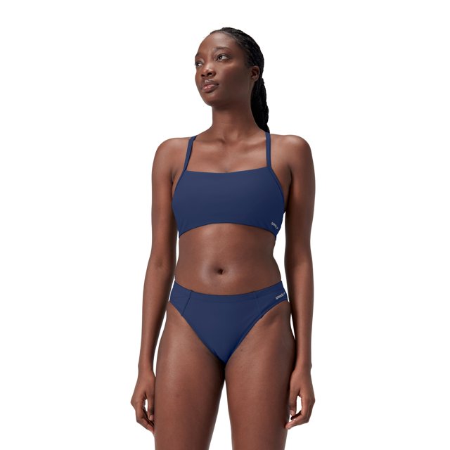 Speedo Women's Solid Racerback Bikini Swim Tops - Cerulean Blue, Size: M
