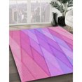thumbnail image 3 of Ahgly Company Tapis d'Intérieur Ronds Lavables à la Machine de Style Transitionnel Violet Violet, 8 Pieds Rond, 3 of 7
